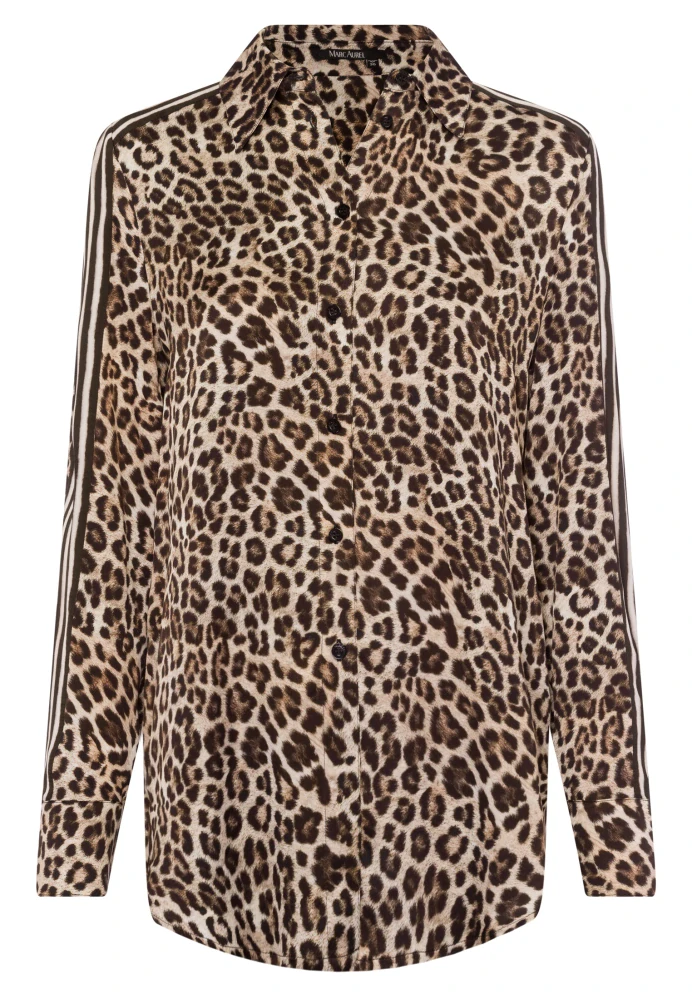 Marc Aurel halenka s leopardím potiskem a pruhy