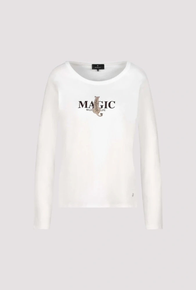 Monari tričko s dlouhým rukávem a leopardím potiskem