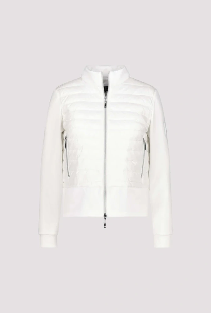 Monari prošívaná bunda s kulatým výstřihem bíla