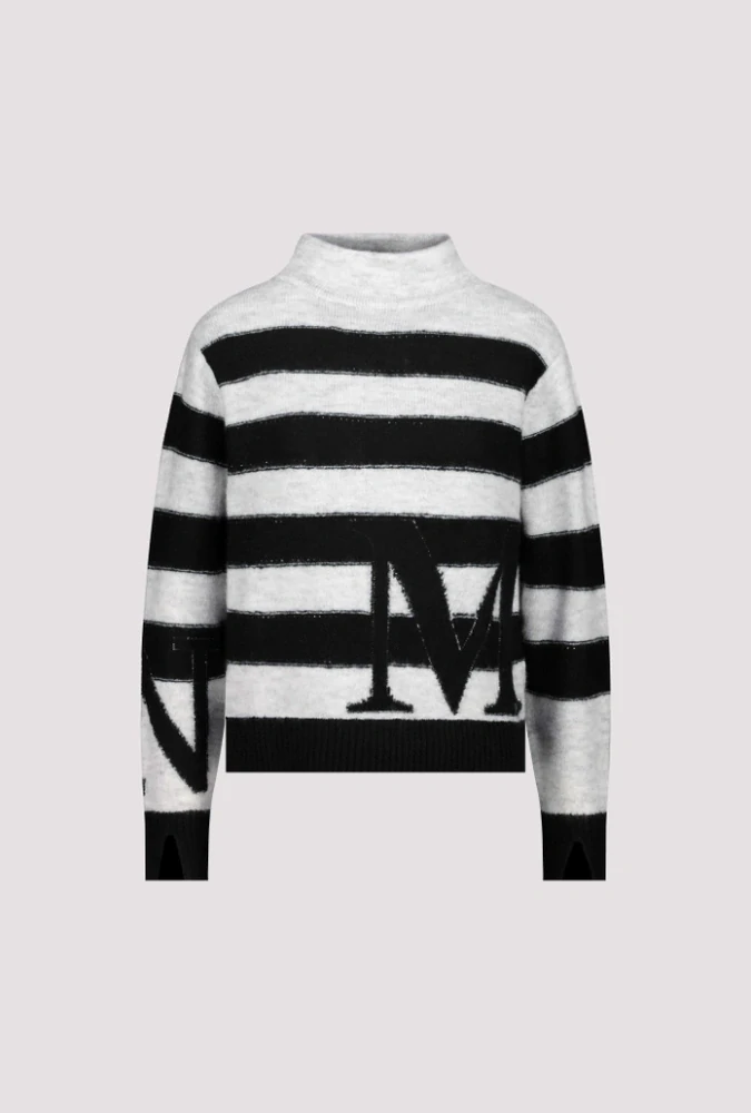 Monari elegantní svetr s pruhovaným vzorem