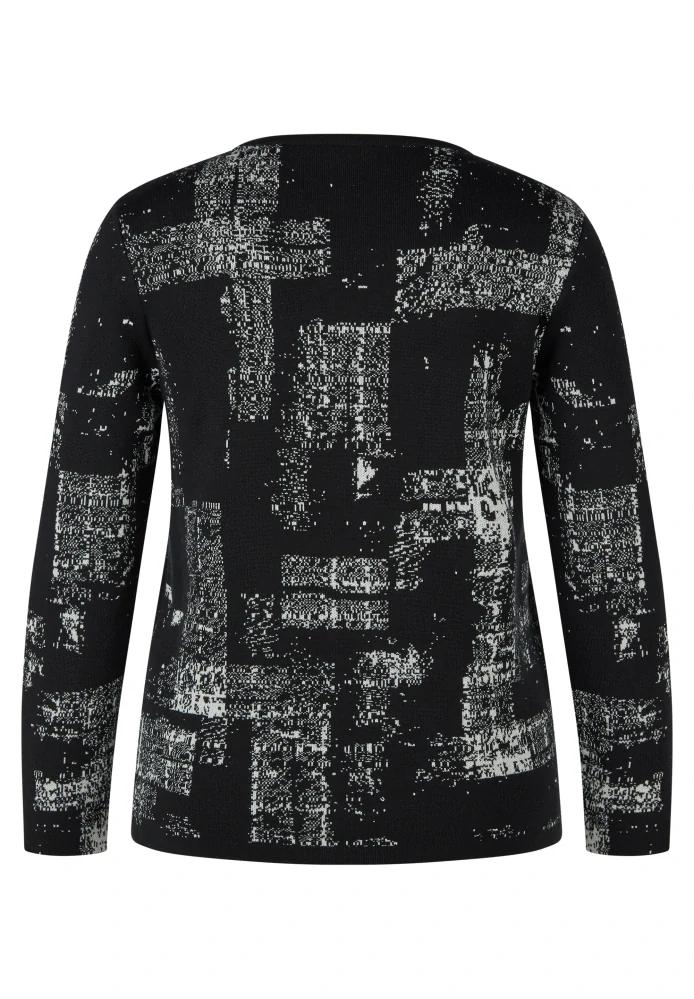 RABE stylový černo-bílý svetr