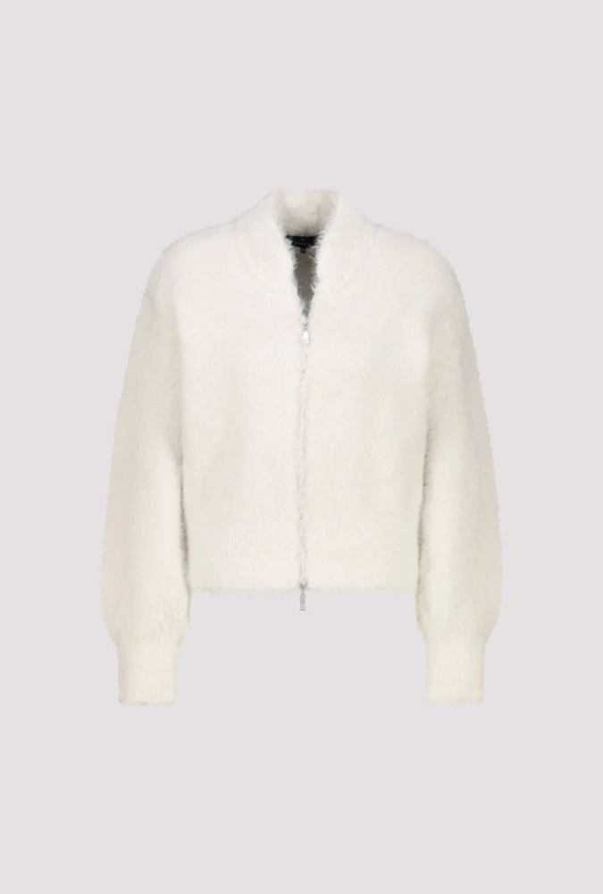 Monari svetr na zip – krémový