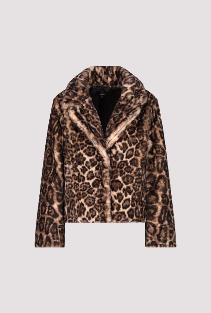 Monari leopardí kabátek z umělé kožešiny