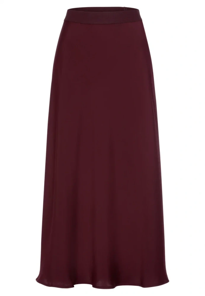 Marc Aurel elegantní vínová saténová sukně