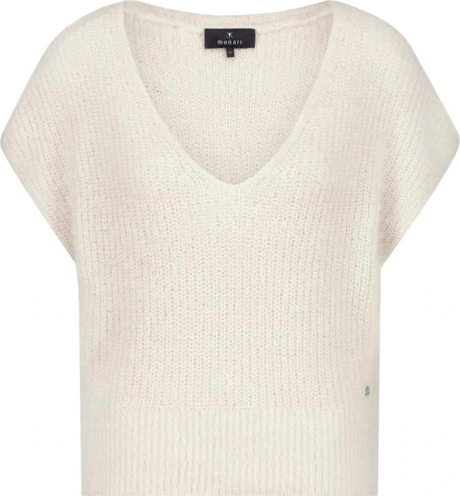 Monari dámská pletená vesta v jemném krémovém odstínu