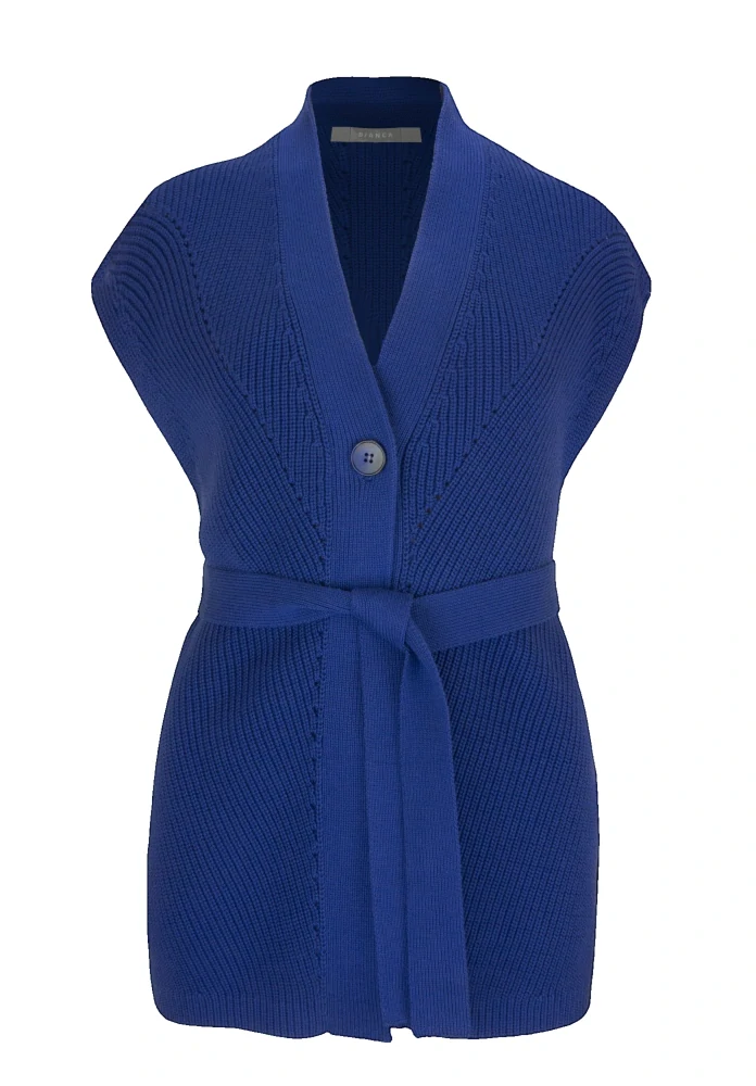 Bianca dámská pletená vesta s páskem