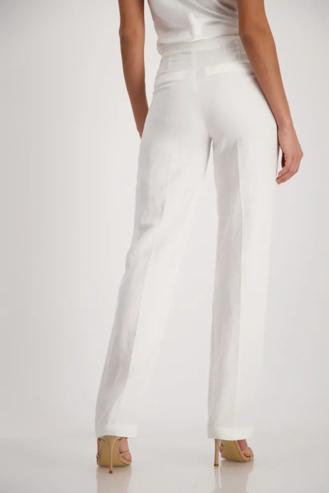 Monari dámské široké kalhoty z lyocellu a lnu