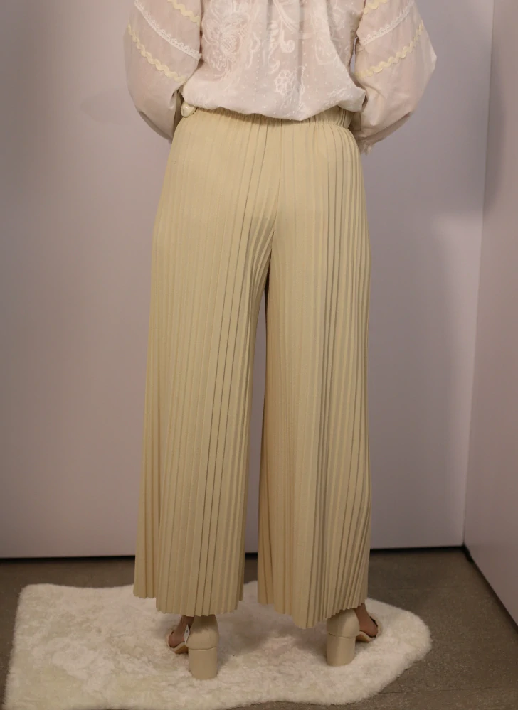 Dámské trendy plisované kalhoty 