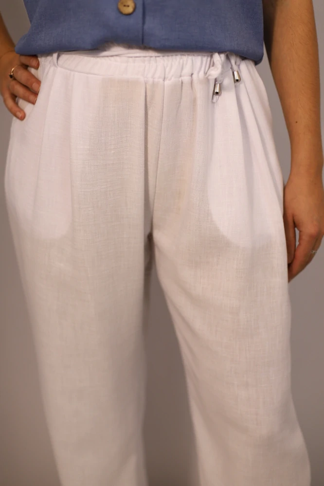 Dámské letní kalhoty bílí