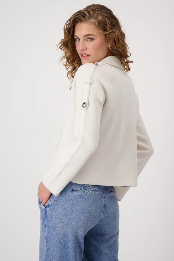 Monari pletená bunda ve stylu trenčkotu