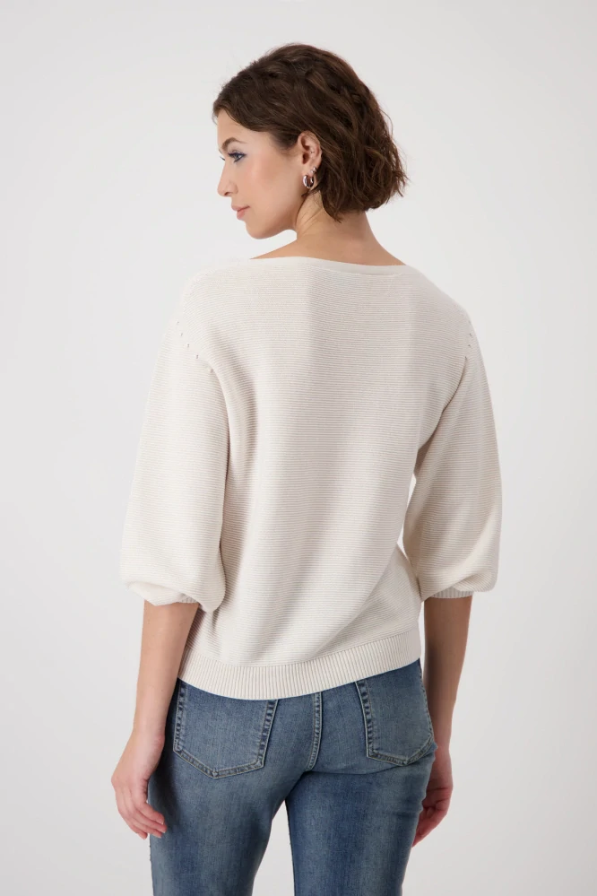 Monari pletený svetr vroubkovým stehem