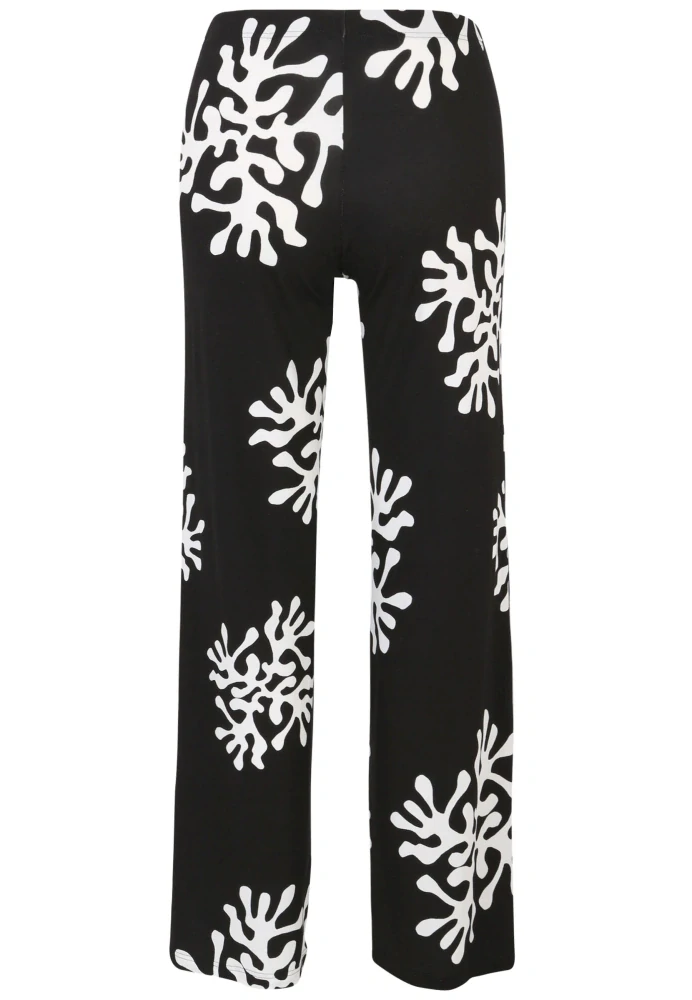 Doris Streich kalhoty s bílým abstraktním vzorem