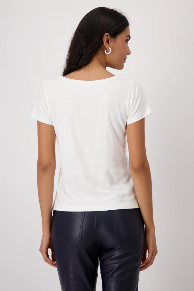 Monari tričko s ozdobným nápisem