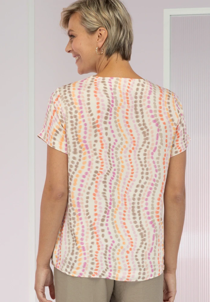 Bianca stylová halenka s potiskem v moderním designu