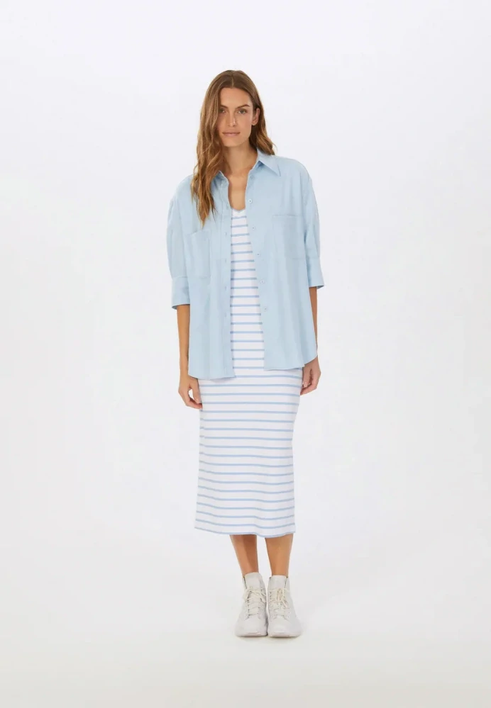 Marc Aurel oversize košile ze směsi lnu