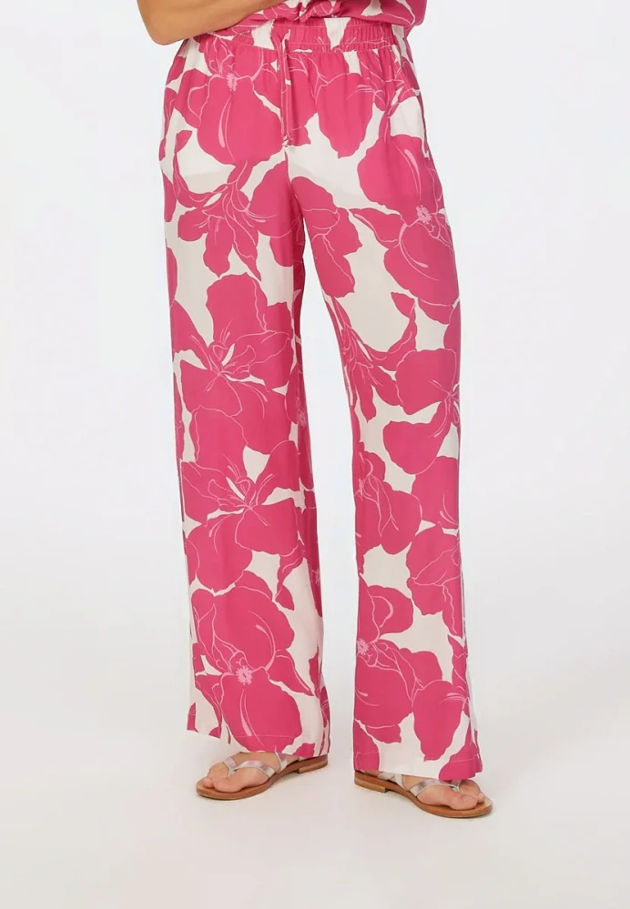 Marc Aurel kalhoty s květinovým potiskem