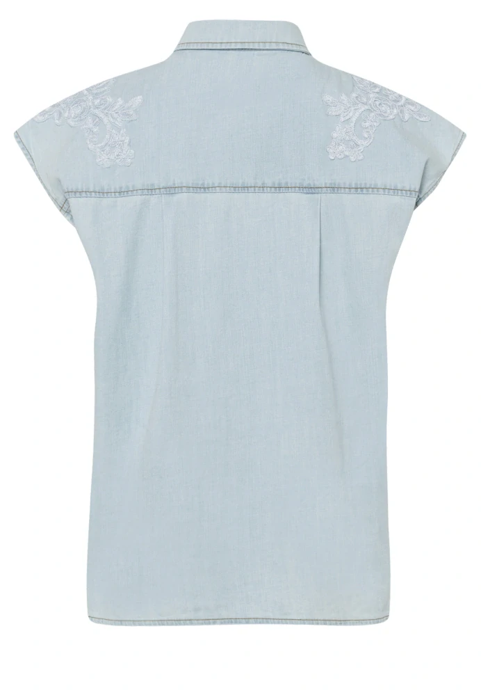 Marc Aurel džínová košile s výšivkou