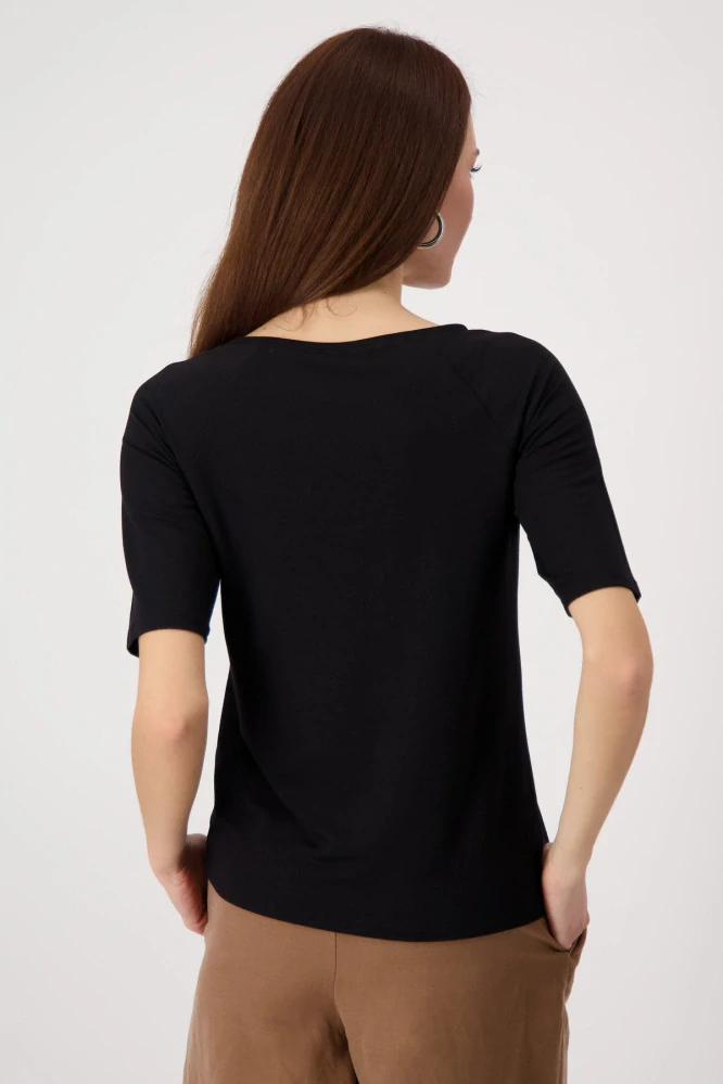 Monari tričko s lesklým nápisem