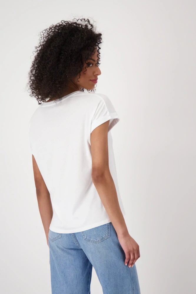 Monari tričko s háčkovanou kapsičkou