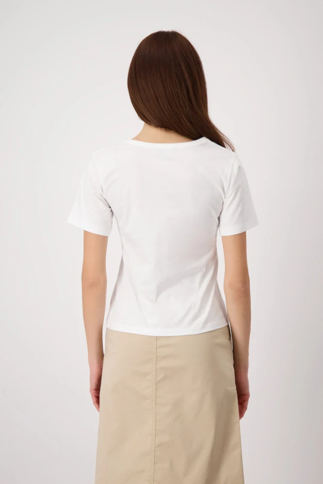 Monari jednobarevné tričko s ozdobami