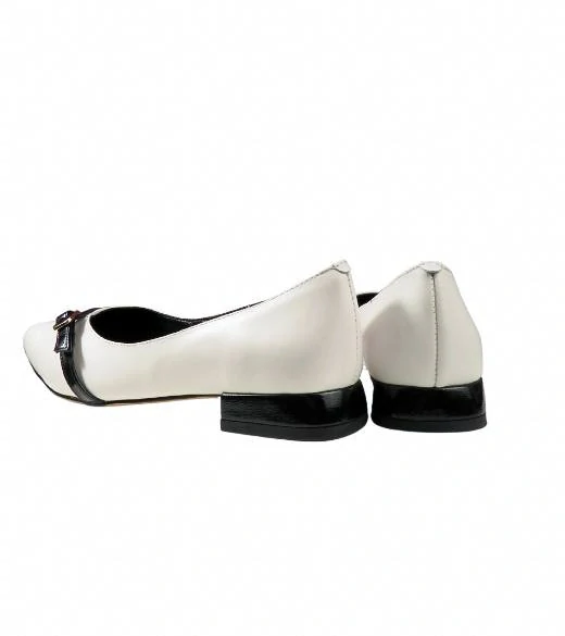 Urban Ladies elegantní dámské baleríny s černým páskem a sponou