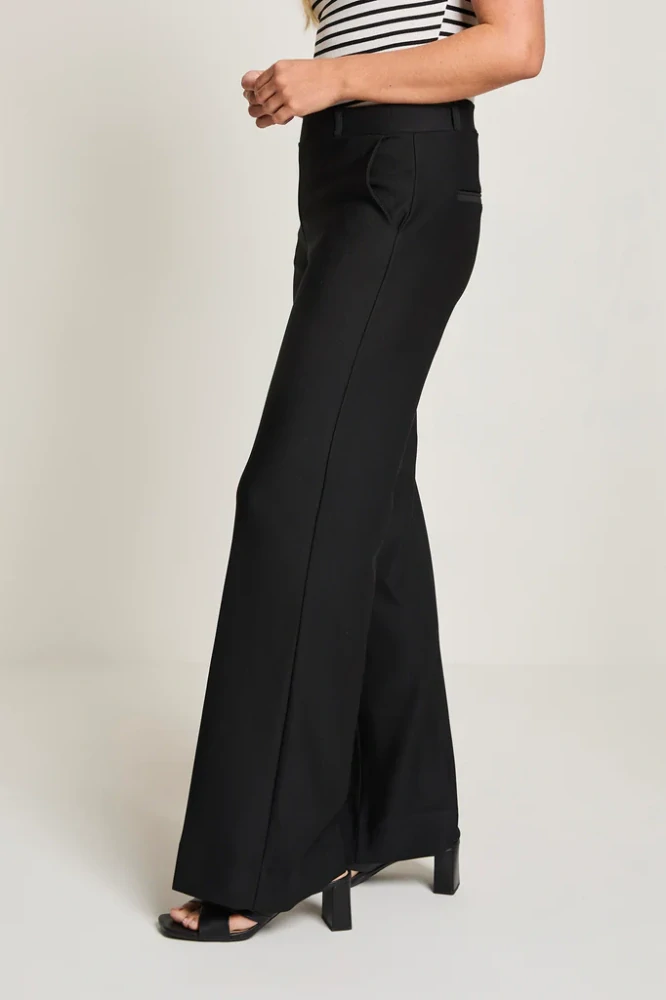 Para Mi elegantní dámské široké kalhoty "MIRA" s vysokým pasem