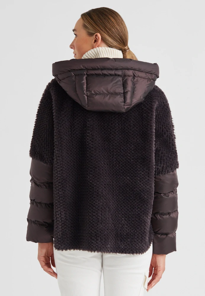 Milestone bunda MSWega z oboustranné umělé kožešiny s prošívanými detaily