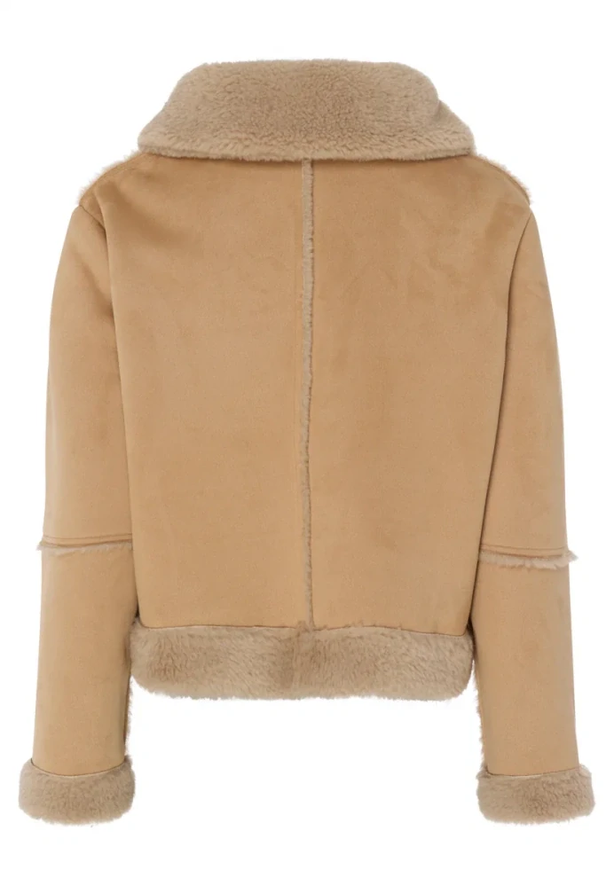 Marc Aurel béžová kožíšková bunda