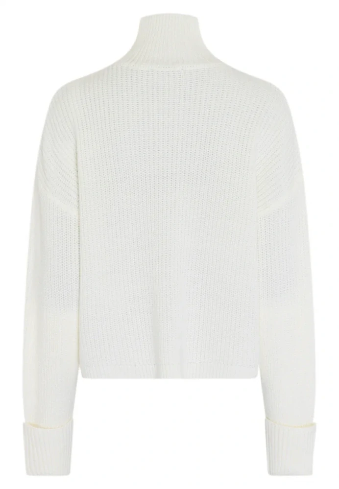 Marc Aurel bílý rolákový svetr s jemným lesklým detailem