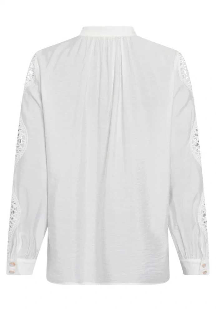 Marc Aurel bílá halenka s krajkovými rukávy