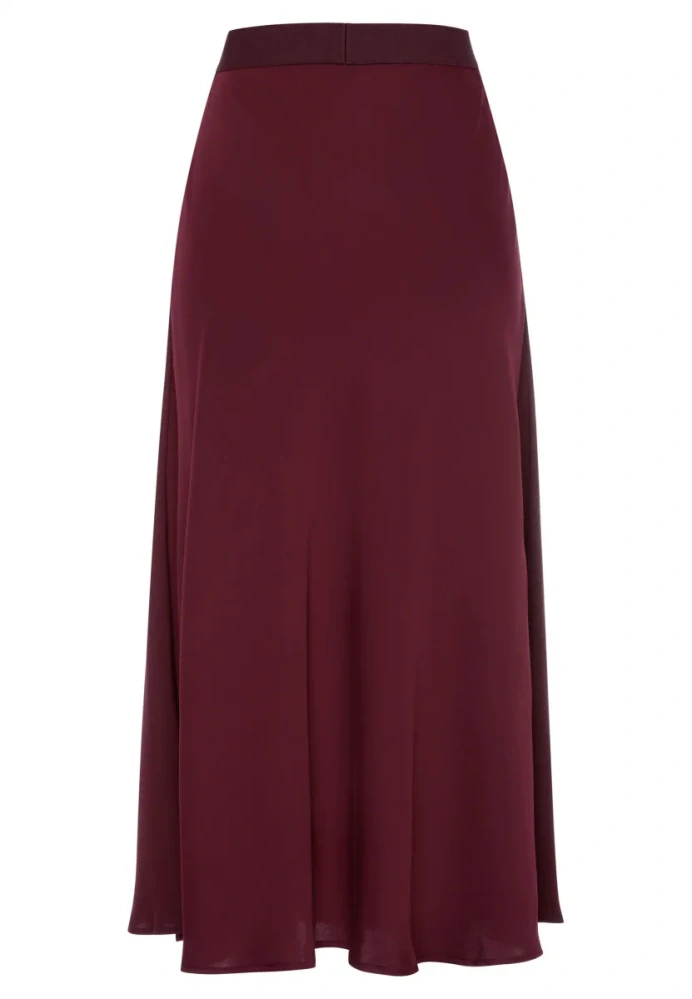 Marc Aurel elegantní vínová saténová sukně