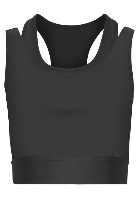 LASCANA ACTIVE Sportovní top v černé barvé