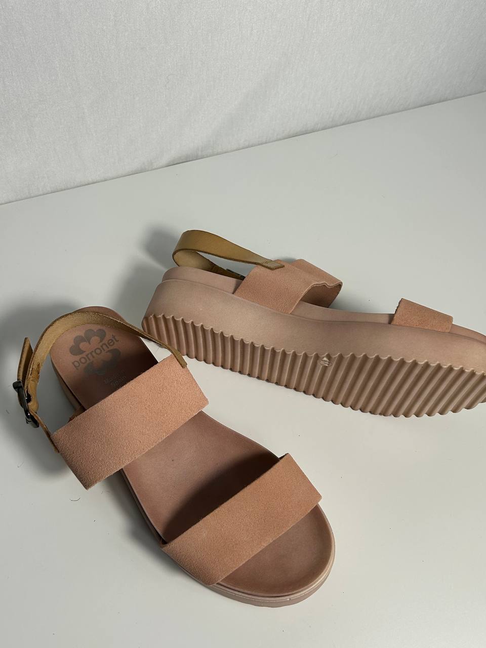 Porronet sandálky na platformě pleťové