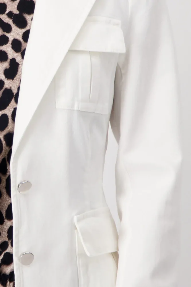 Monari sako v ležérním stylu bílí