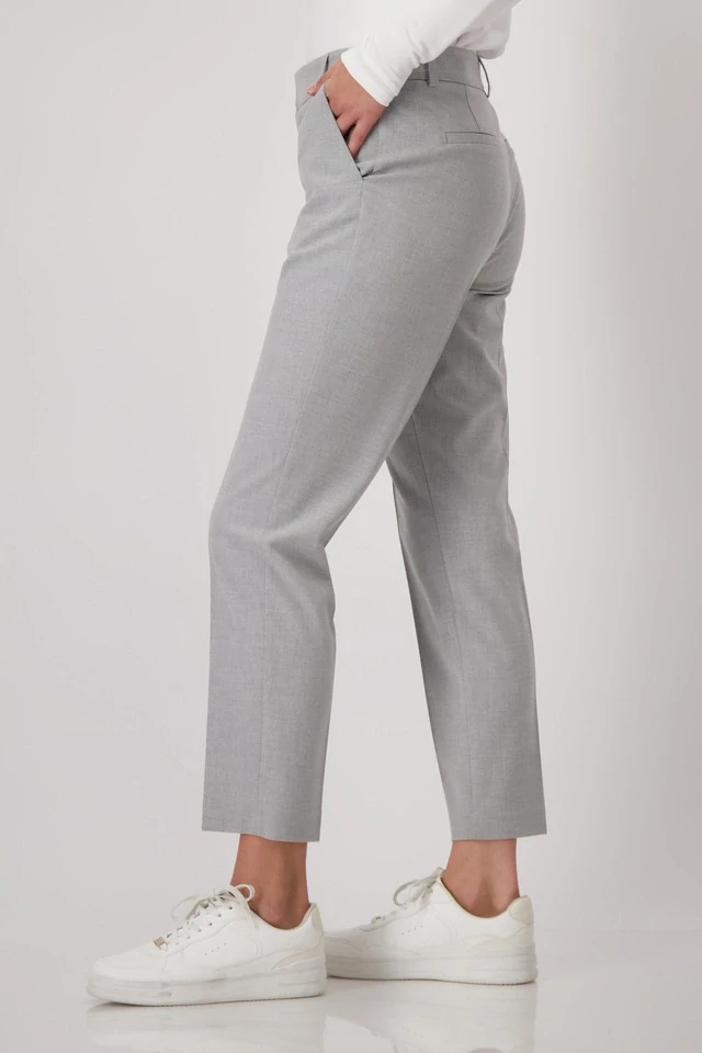 Monari dámské jednobarevné jednoduché a ležérní kalhoty šedé