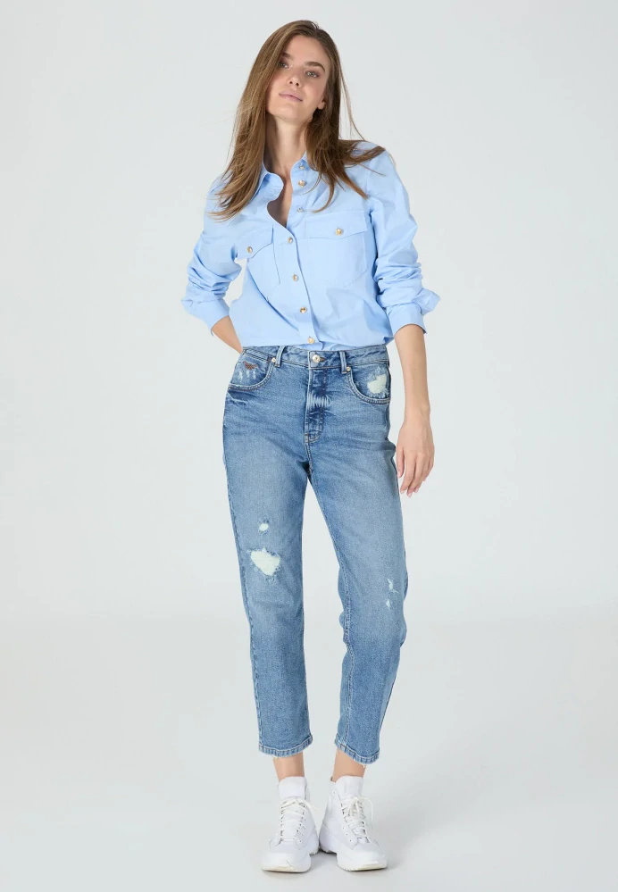 Marc Aurel "BOYFRIEND" džíny  s výšivkou loga 