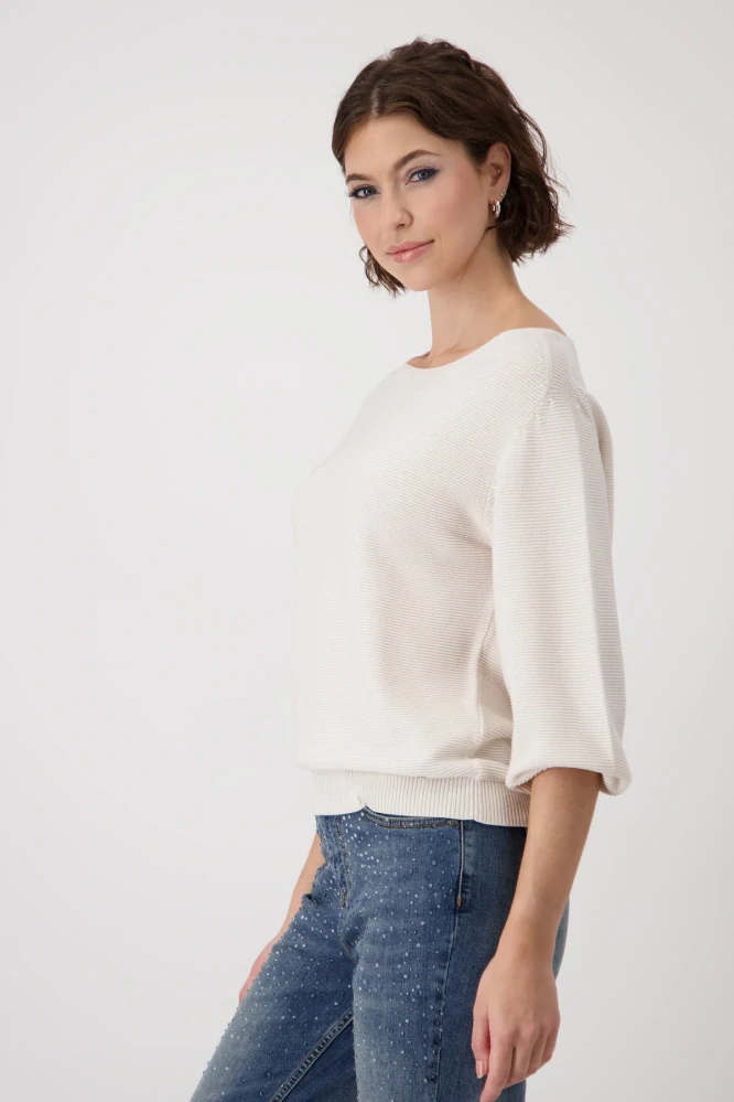 Monari pletený svetr vroubkovým stehem