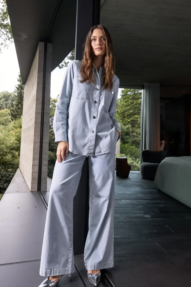 Marc Aurel džínová košile se směsi Tencel