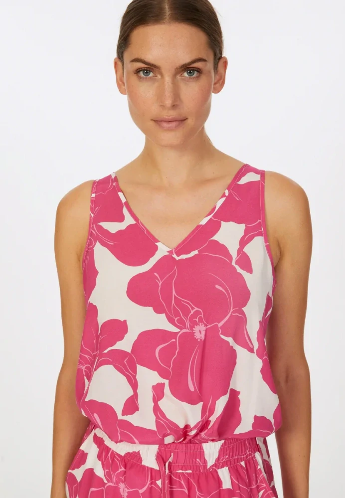 Marc Aurel top s růžovým květinovým potiskem