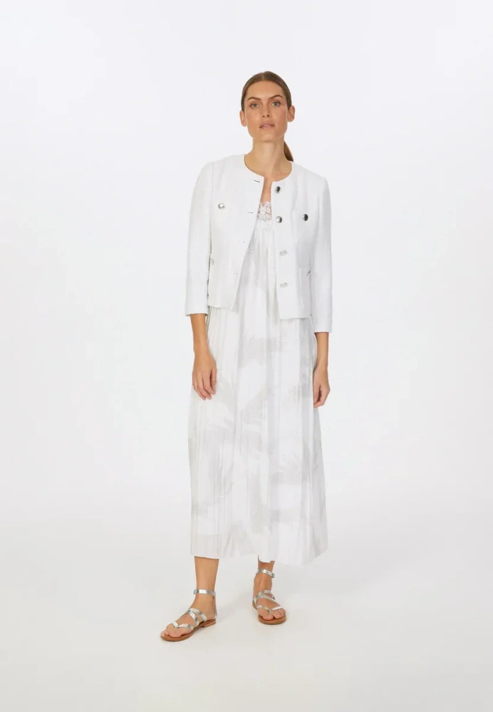 Marc Aurel Bunda z letního bouclé s lurexovou přízí