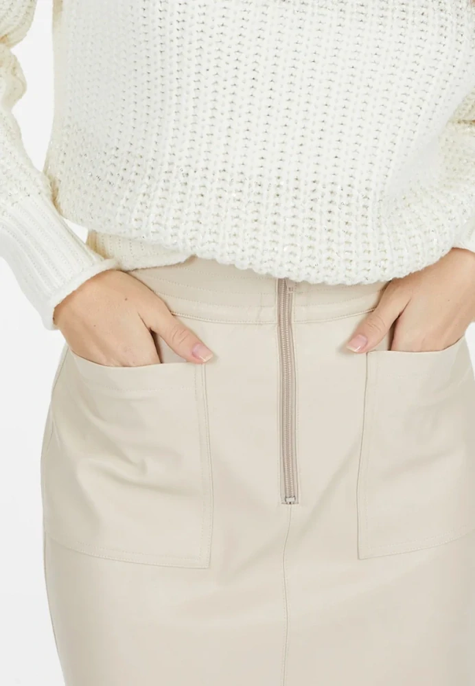 Marc Aurel sukně s koženým vzhledem