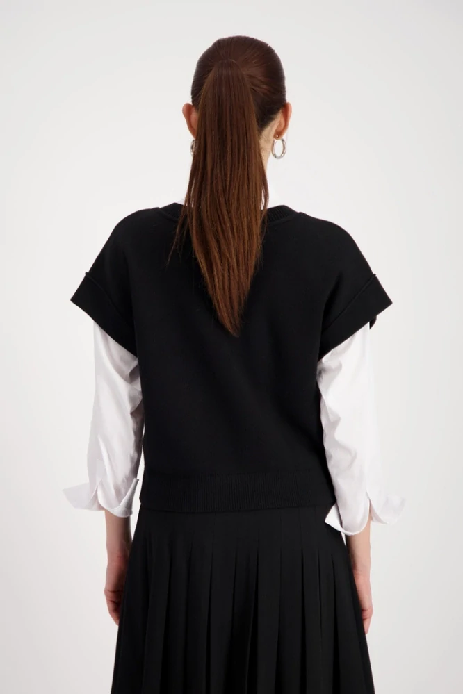 Monari svetrová vesta s klopou