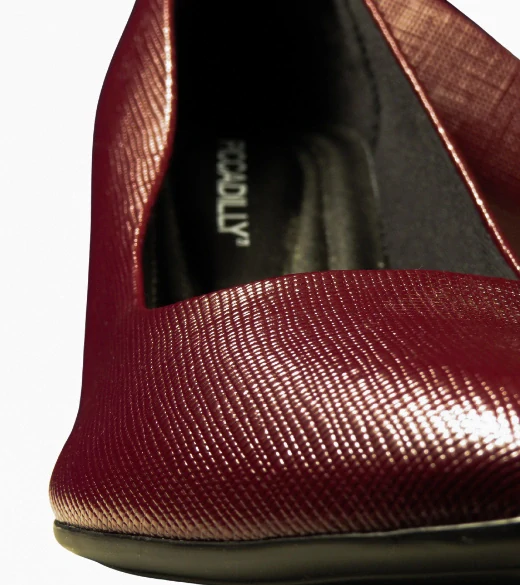 Piccadilly elegantní dámské lodičky na středně vysokém podpatku v bordó barvě