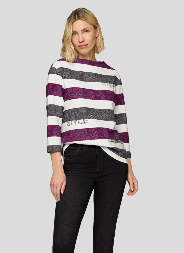 RABE svetr s pruhy a třpytivými detaily