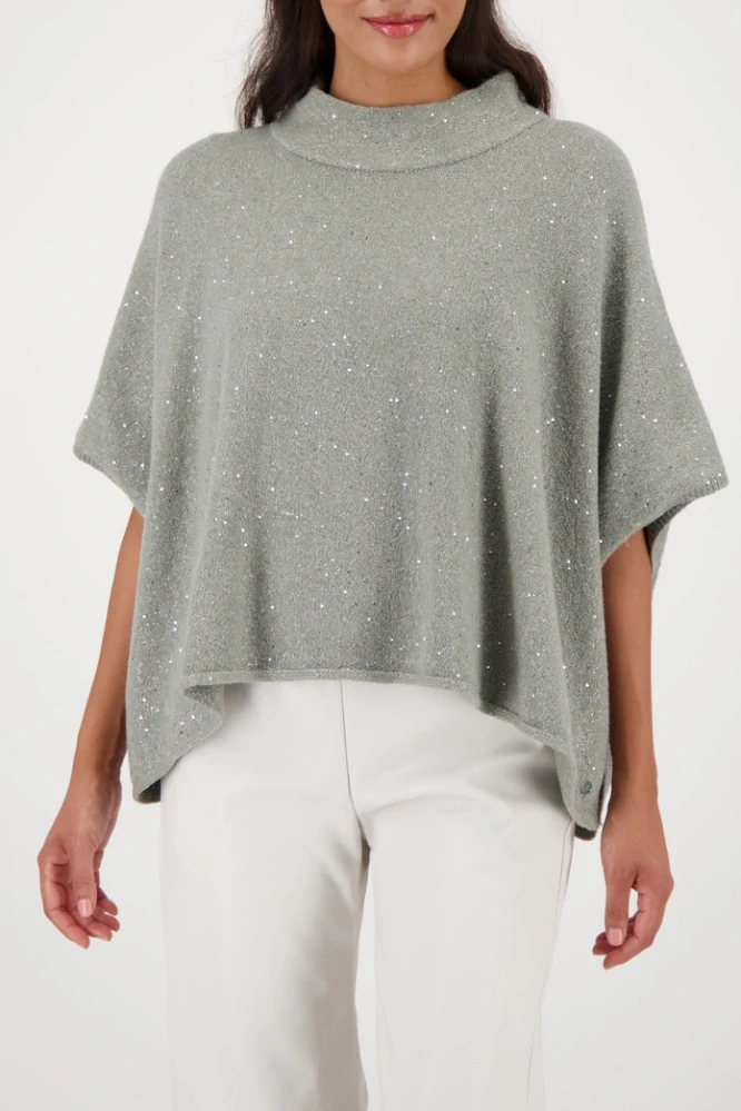 Monari elegantní pletené pončo