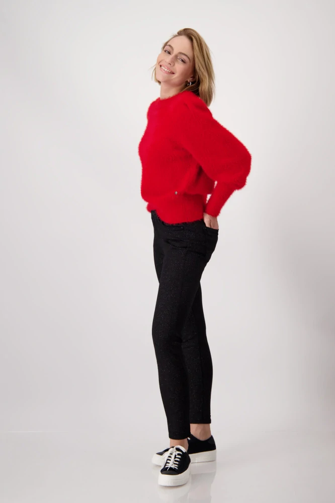 Monari dámské kalhoty s jemným třpytem