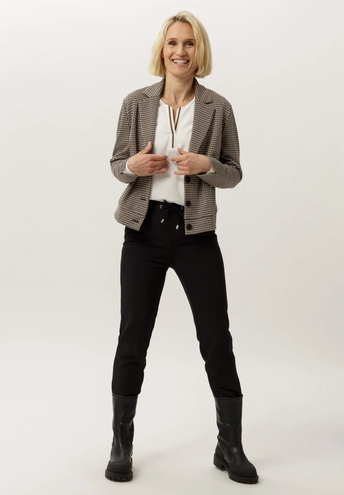 Frank Walder vzorované dámské sako – hnědo-černé