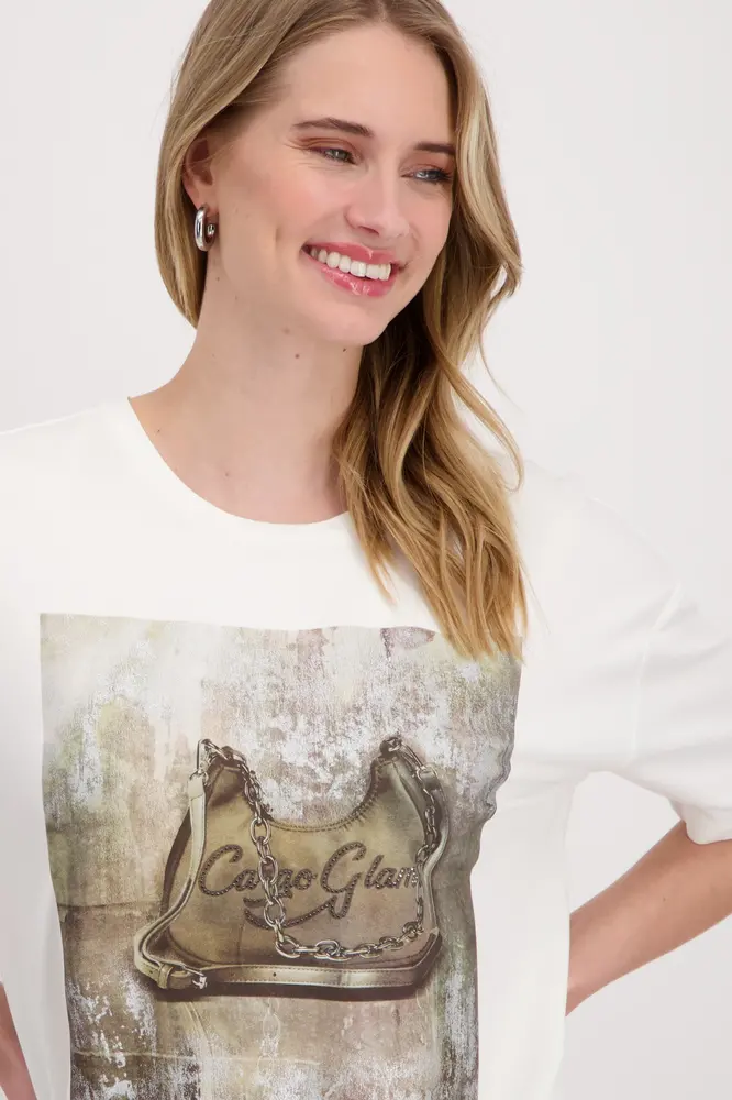 Monari trendy tričko s krátkým rukávem bílý