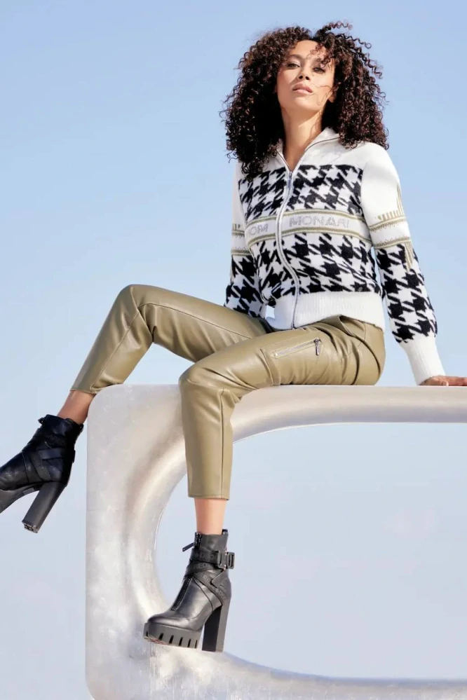 Monari svetr na dvou cestný zip