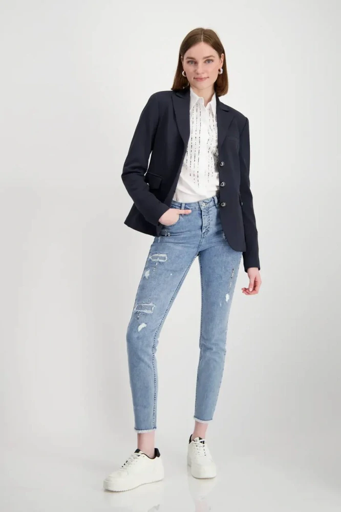 Monari elegantní sako s klopovým límečkem 